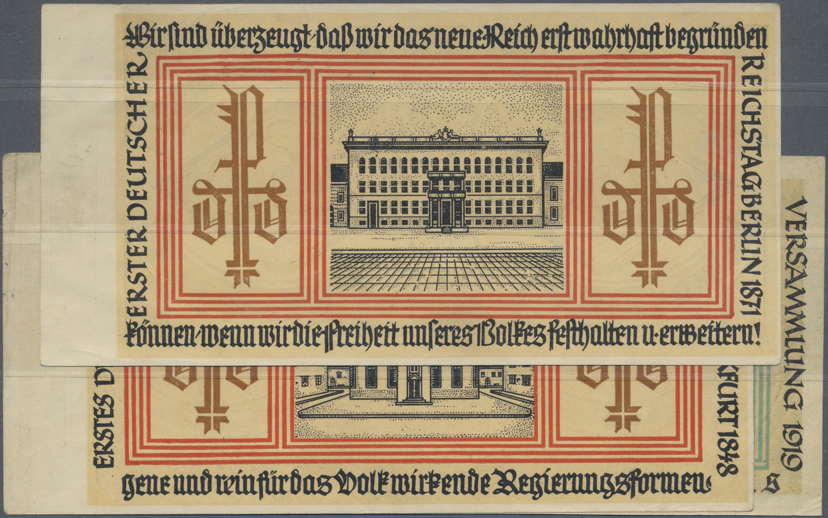 04141 Deutschland - Notgeld - Berlin Und Brandenburg: Berlin, Deutsche Demokratische Partei, 20, 50 (1848), 200 Mark, O. - [11] Emissions Locales