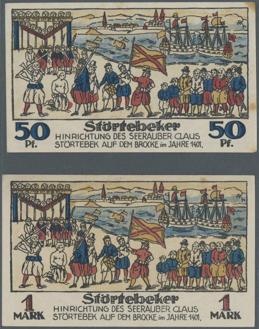 04155 Deutschland - Notgeld - Hamburg: Hamburg, Imperator-Bar, 50 Pf., 1 Mark, O. D. - 31.12.1921, Erh. II, Total 2 Sche - [11] Emissions Locales