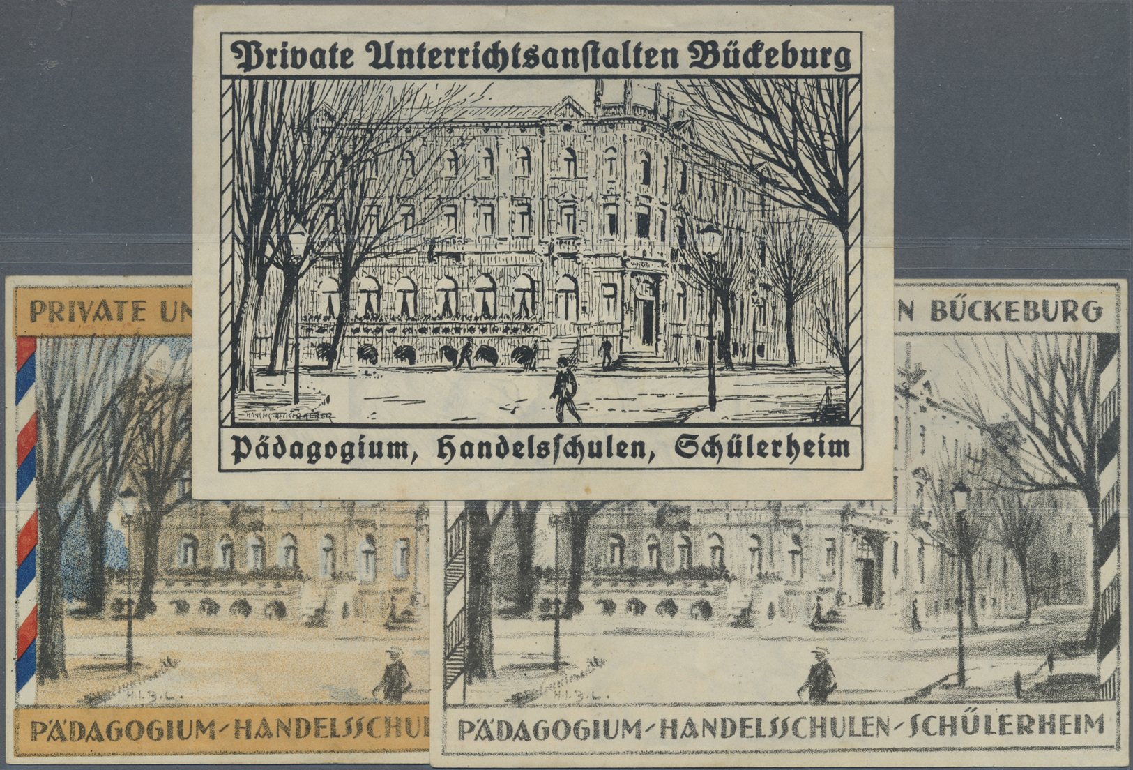 04166 Deutschland - Notgeld - Niedersachsen: Bückeburg, Private Unterrichtsanstalten, 1 1/2, 3, 4 Mark, 1.3.1921, Mit KN - [11] Emissions Locales