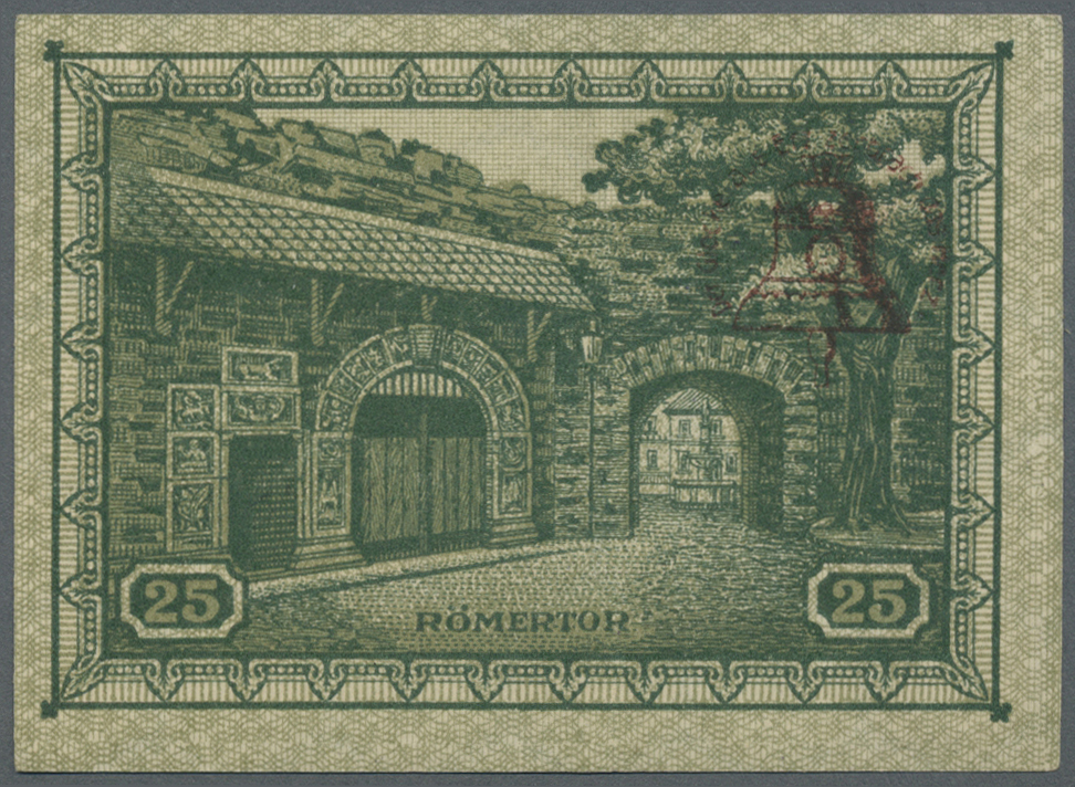 04189 Deutschland - Notgeld - Rheinland: Remagen, Glocken-Bazar, 25 Pf., (9.10.1921), Rs. Aufdruck Einer Roten Glocke Mi - [11] Emissions Locales