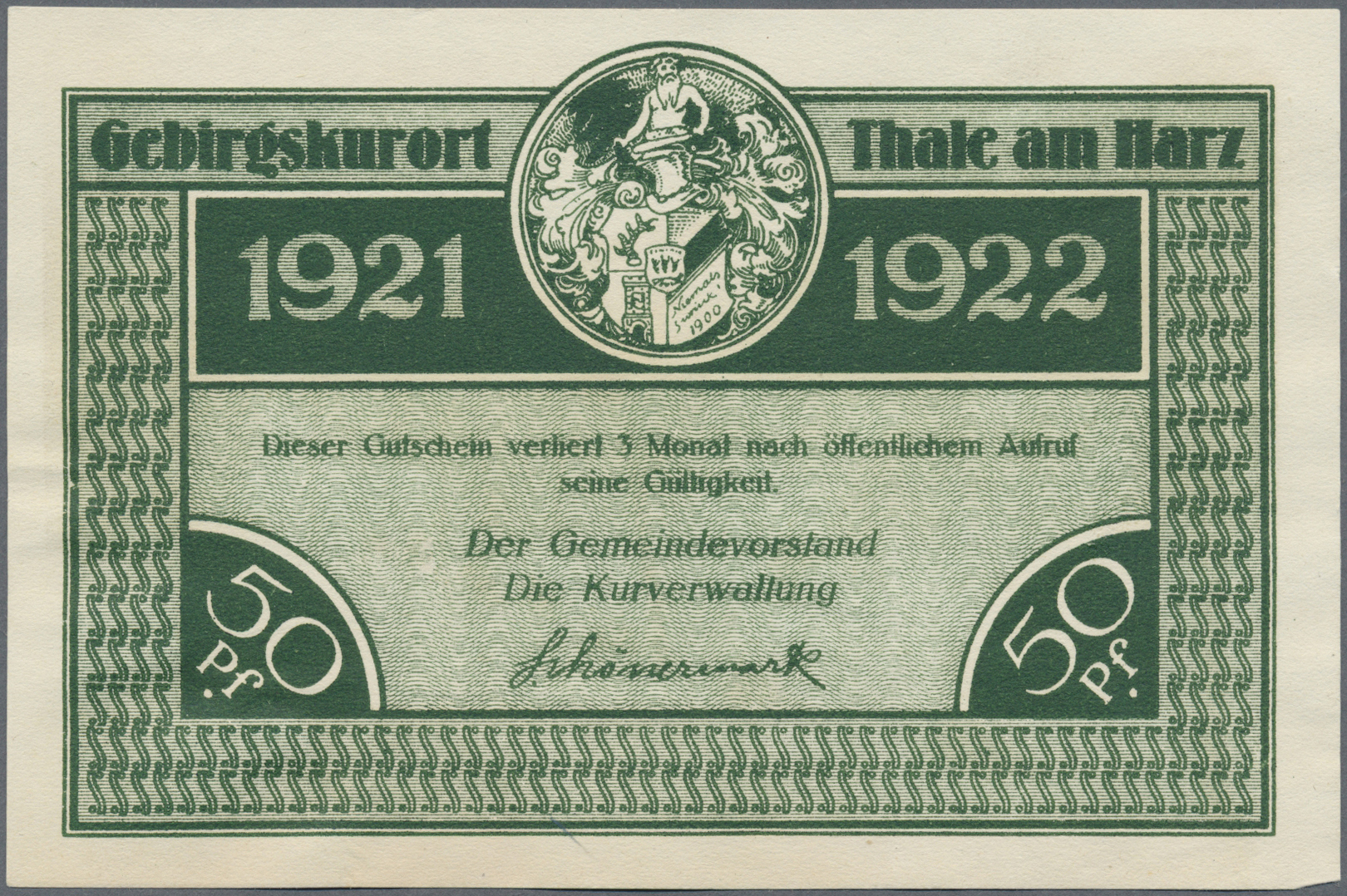 04205 Deutschland - Notgeld - Sachsen-Anhalt: Thale, Gemeinde, 96 Stück Der Postkartengroßen Scheine Zu 50 Pf. Mit Rs. B - [11] Emisiones Locales