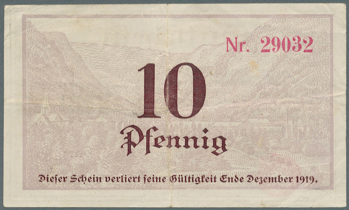 04206 Deutschland - Notgeld - Sachsen-Anhalt: Thale, Stadt, Originale Der Verkehrsausgaben 1917 (o. D.), 10, 25, 50 Pf., - [11] Emissions Locales