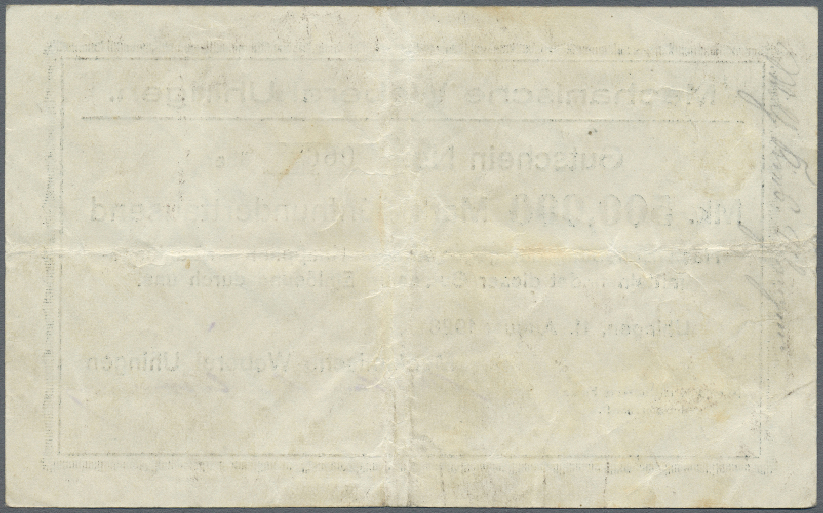 04371 Deutschland - Notgeld - Württemberg: Uhingen, Mechanische Weberei, 500 Tsd. Mark, 11.8.1923, Erh. III - [11] Emissions Locales