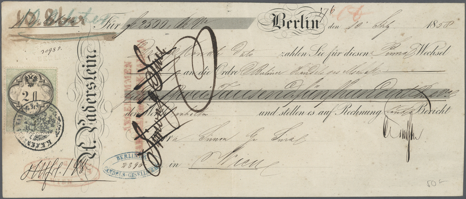 04524 Deutschland - Sonstige: Sehr interessante kleine Sammlung mit 17 Schecks, ausgestellt von Georg Simon Freiherr von