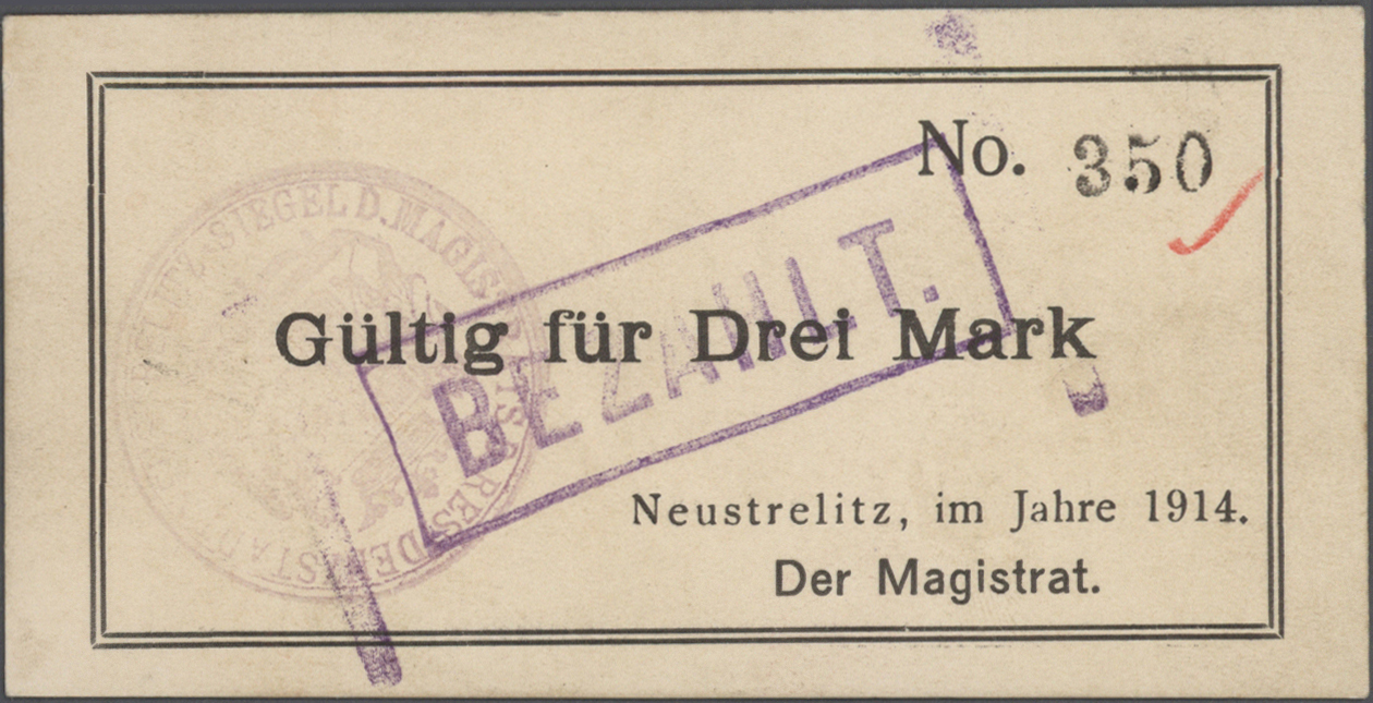 04552 Deutschland - Notgeld - Mecklenburg-Vorpommern: Mecklenburg, Bestand Von über 400 Verschiedenen Notgeldscheinen, D - [11] Emissions Locales