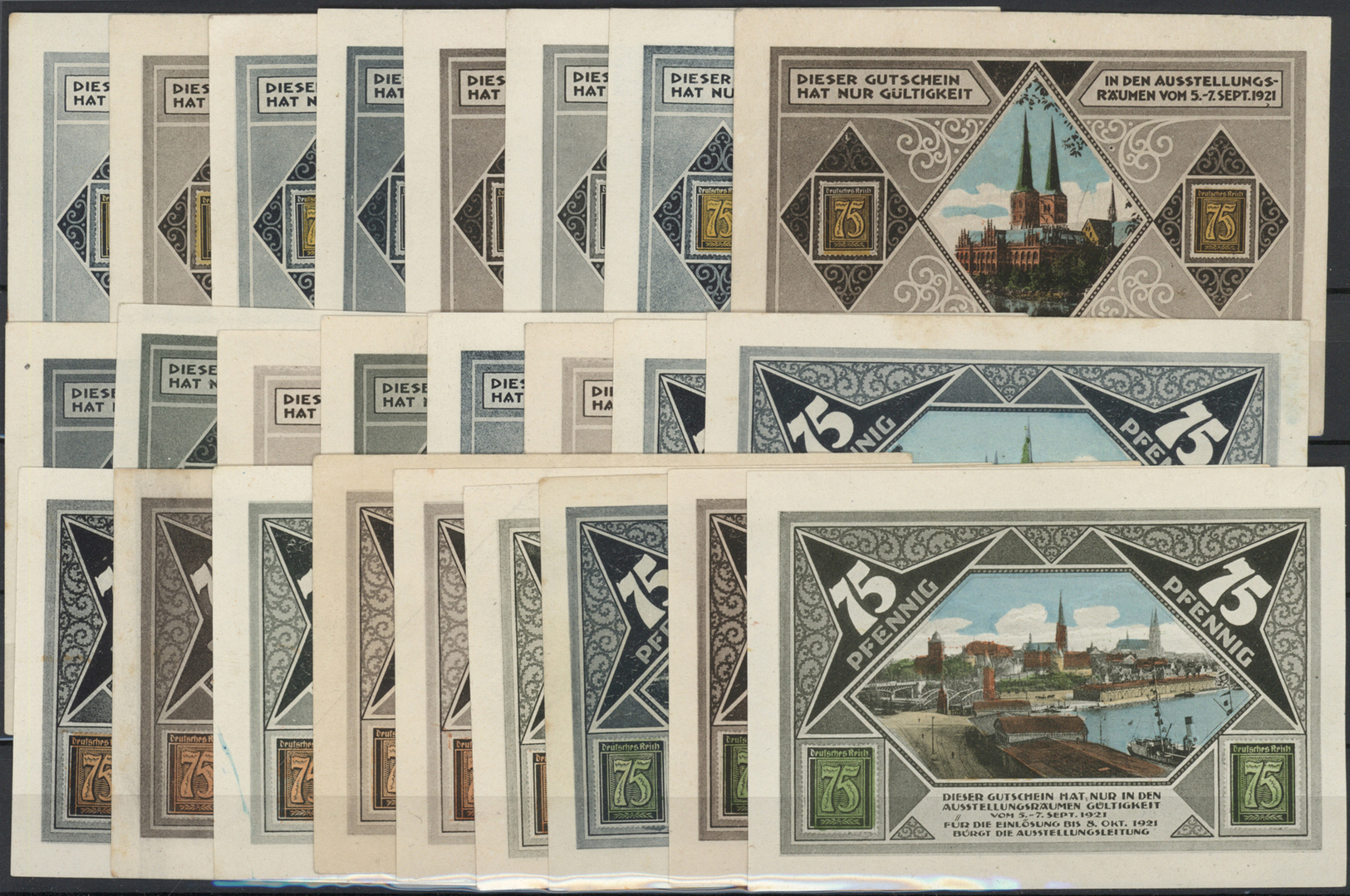 04562 Deutschland - Notgeld - Schleswig-Holstein: Lübeck, 1. Nordischer Briefmarkensammler- Und Händlertag, 5.-7.9.1921, - [11] Emissions Locales