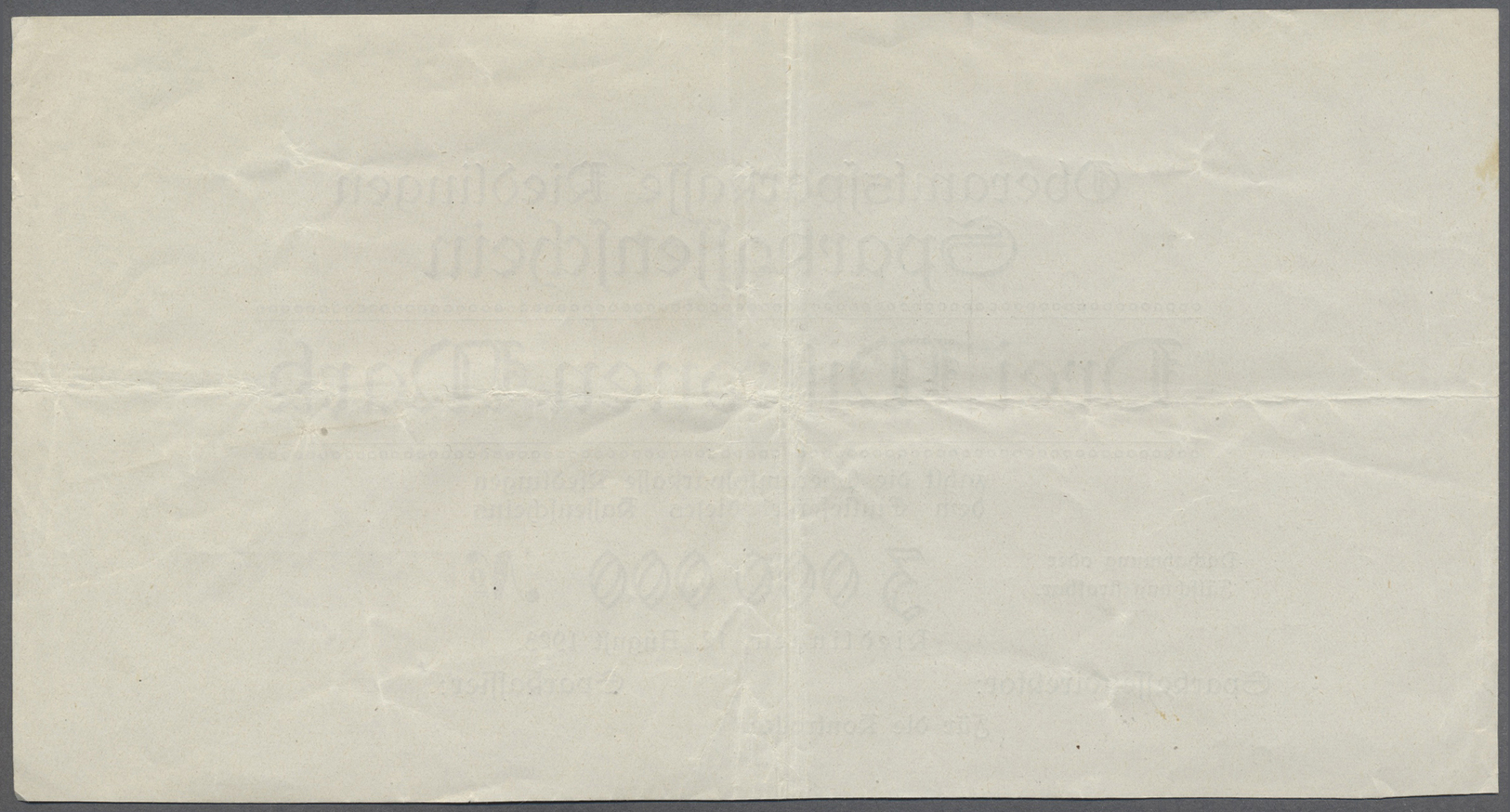 04587 Deutschland - Notgeld - Württemberg: Riedlingen, Oberamtssparkasse, 500 Tsd., 1, 2, 3 Mio. Mark, 12.8.1923, Uschr. - [11] Emissions Locales