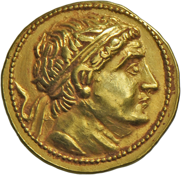 05007 Baktrien: Diodotus I. Ca. 255-235 V. Chr.: Gold-Stater Mit Titel Antiochus II; 8,04 G, Bearbeitete Felder, Sehr Sc - Grecques