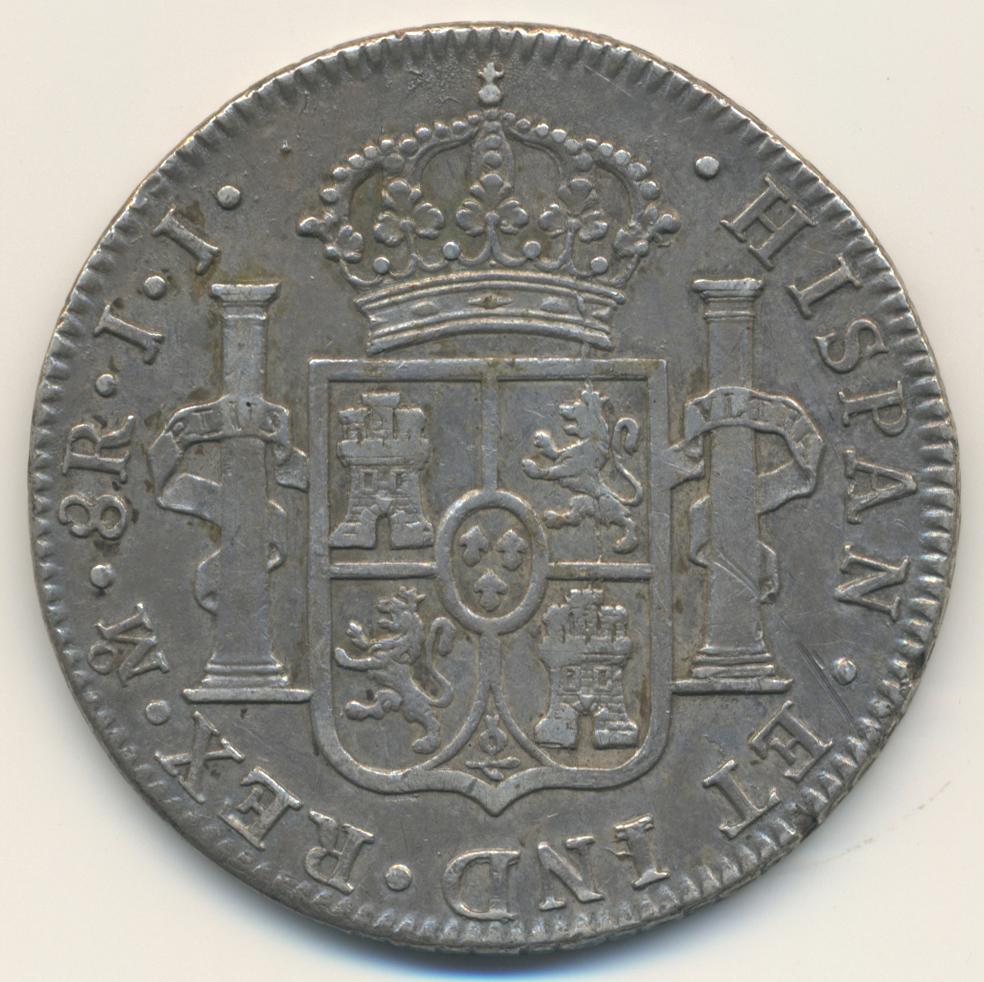 05050 Mexiko: Ferdinand VII. 1808-1821: 8 Reales 1810 (Henkelspur) + 8 Reales 1820, Sehr Schön. - Mexique