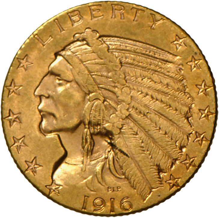 05078 Vereinigte Staaten Von Amerika - Anlagegold: 5 Dollar (Five Dollars) 1916 S Half Eagle Indian Head. Sehr Schön. - Autres & Non Classés