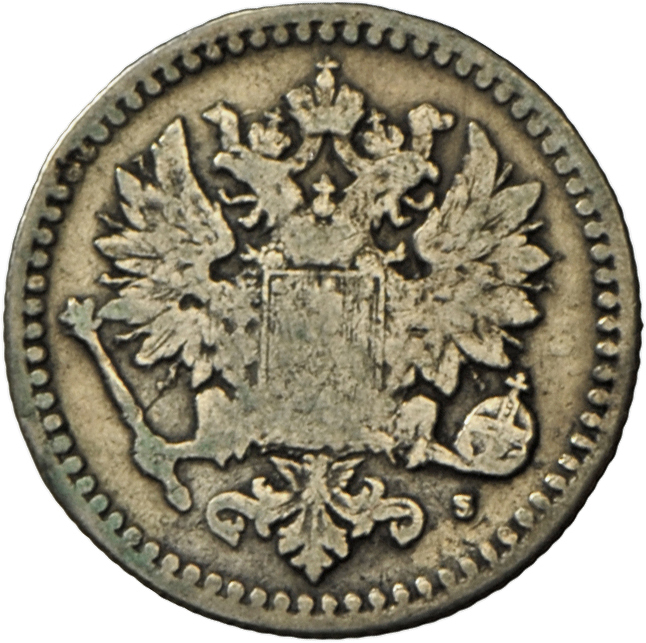 05083 Finnland: 50 Pennia 1868 S, KM 2,1, Sehr Seltener Jahrgang, Schön-sehr Schön. - Finlande