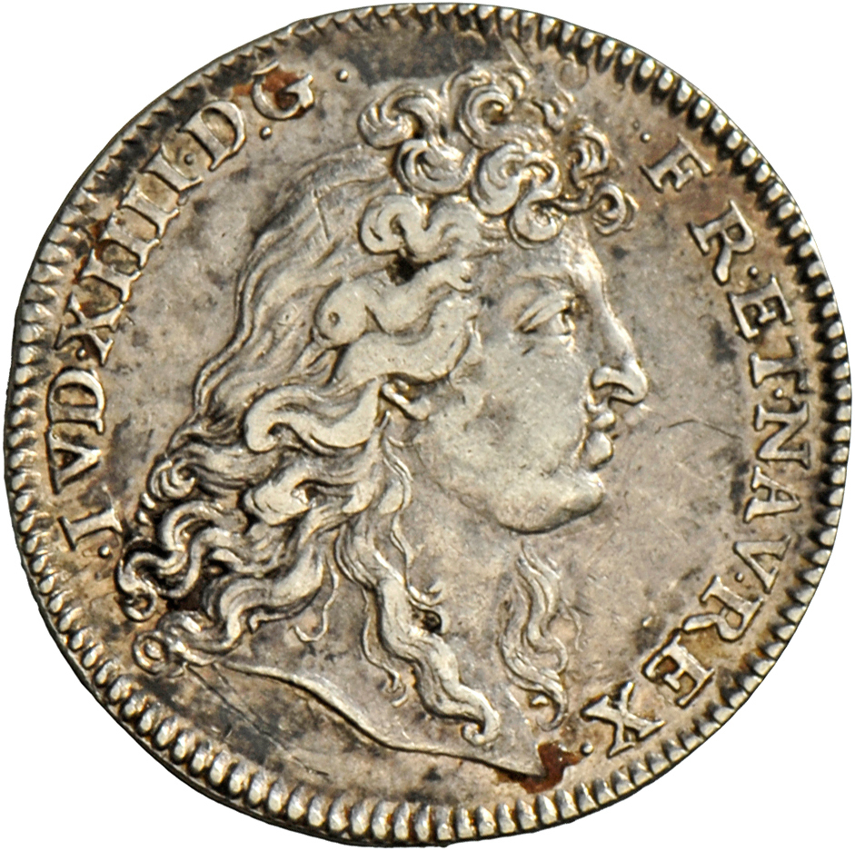 05089 Frankreich: Königreich: Luis XIV, 1643-1715, Silbermedaille Chambre Aux Deniers (Größe 1/4 ECU) 1679. Umschrift: H - Autres & Non Classés