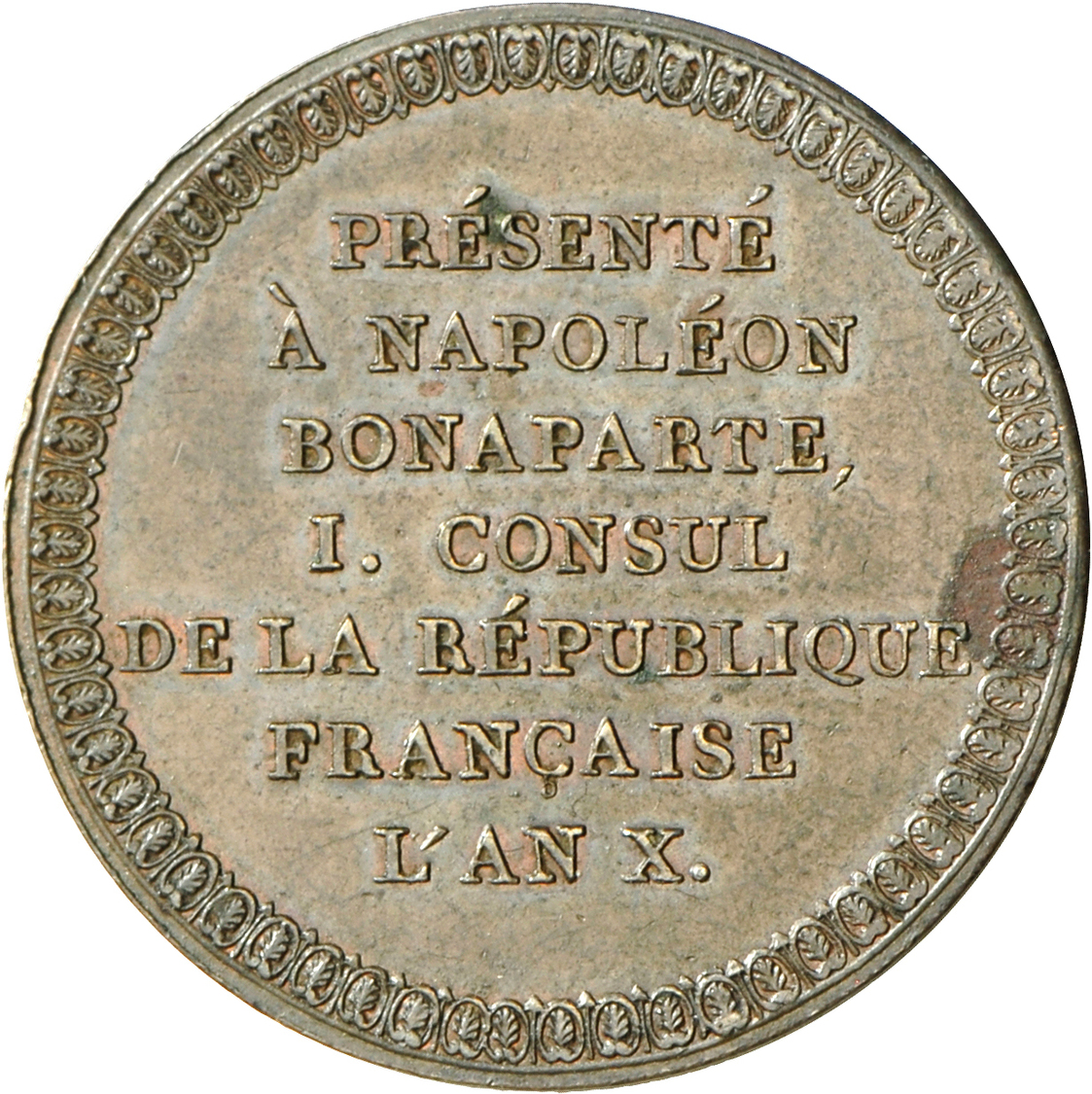 05102 Frankreich: Consulat 1799-1804: Kupfer Essai 5 Francs An 10 (1801-1802). Durchmesser 36,5 Mm; Gewicht 21,5g. VG.97 - Other & Unclassified