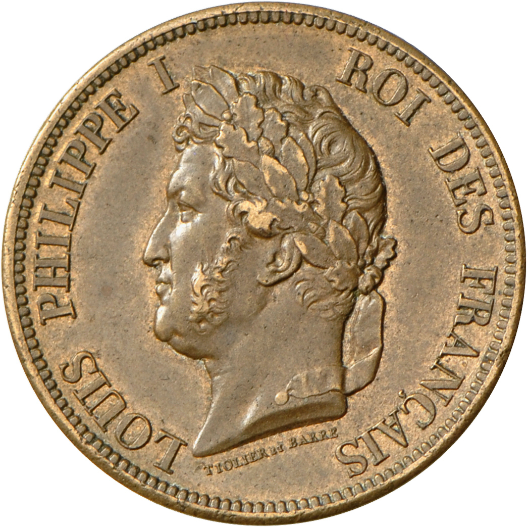 05111 Frankreich: Louis Philippe I. 1830-1848: 10 Centimes 1841 A, Colonies Francaise, Vorzüglich. - Autres & Non Classés