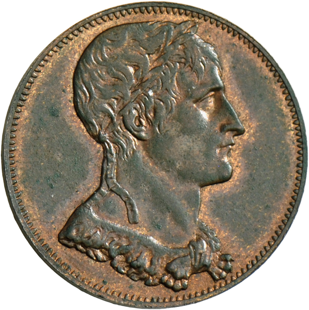 05115 Frankreich: Zweite Republik 1848-1852: Essai De Bronze 10 Centimes 1851, Büste Louis-Napoleon Bonaparte, Bronze. D - Autres & Non Classés