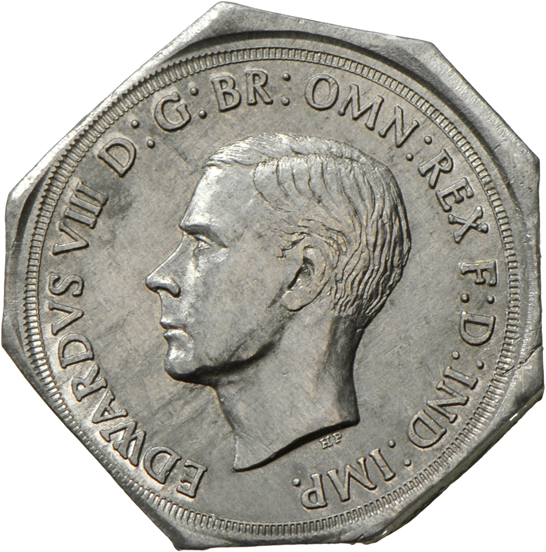 05124 Großbritannien: Edward VIII. (1936): Lot 2 Stück; 5 Pounds Blei-Probe "Edward 1937", Beide Einseitig, Vs: Oktonal, - Autres & Non Classés