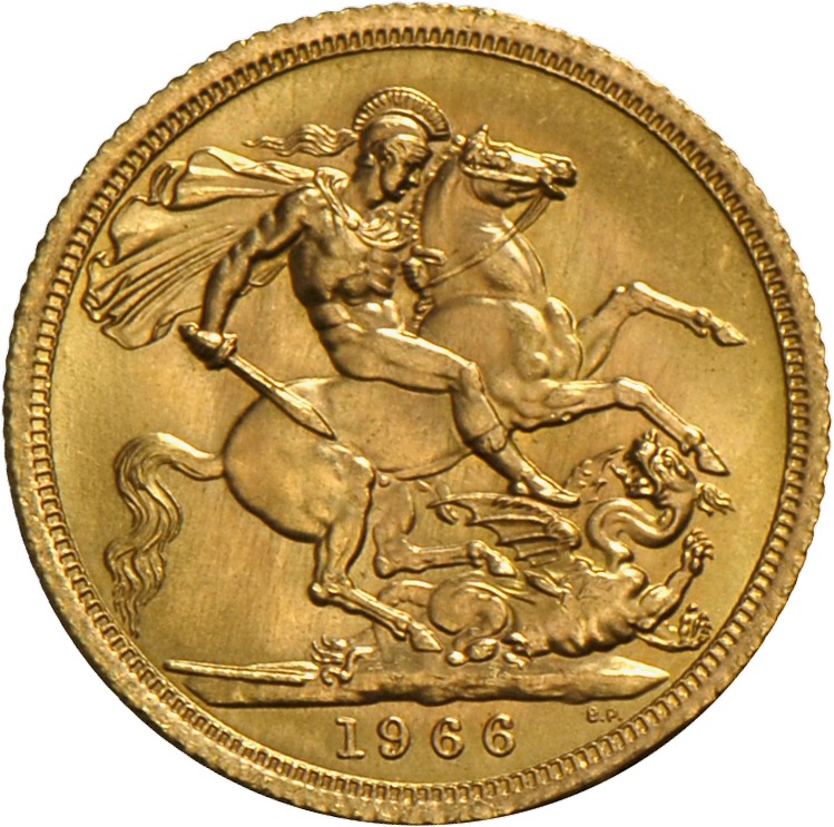 05125 Großbritannien - Anlagegold: Elisabeth II. (seit 1952): Sovereign 1966, KM 908, Vorzüglich. - Autres & Non Classés