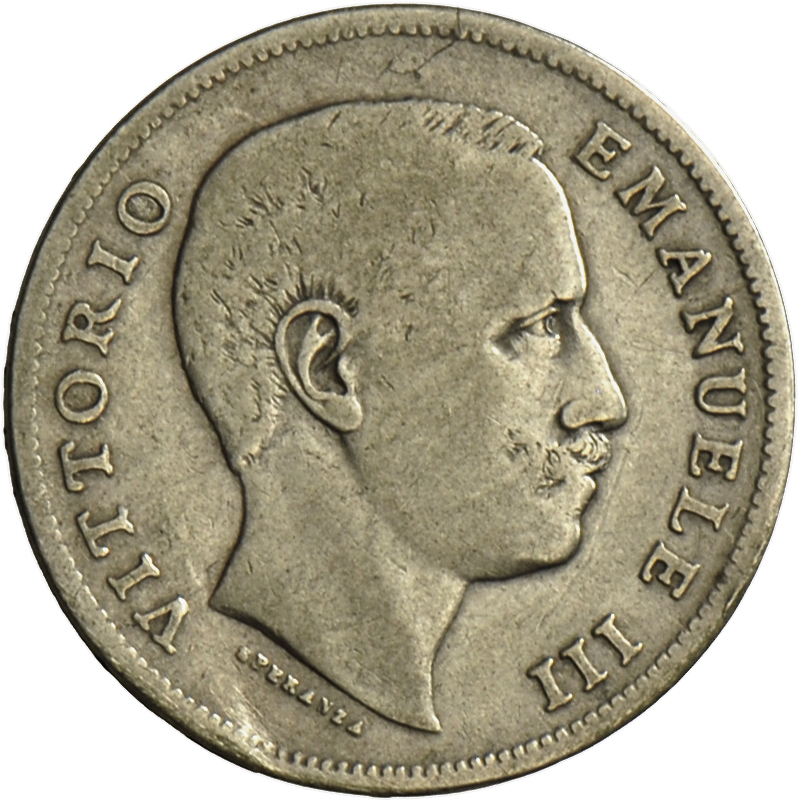 05133 Italien: Vittorio Emanuel III. 1900-1943: 1 Lira 1905, Gigante 129, Fast Sehr Schön. - 1900-1946 : Victor Emmanuel III & Umberto II