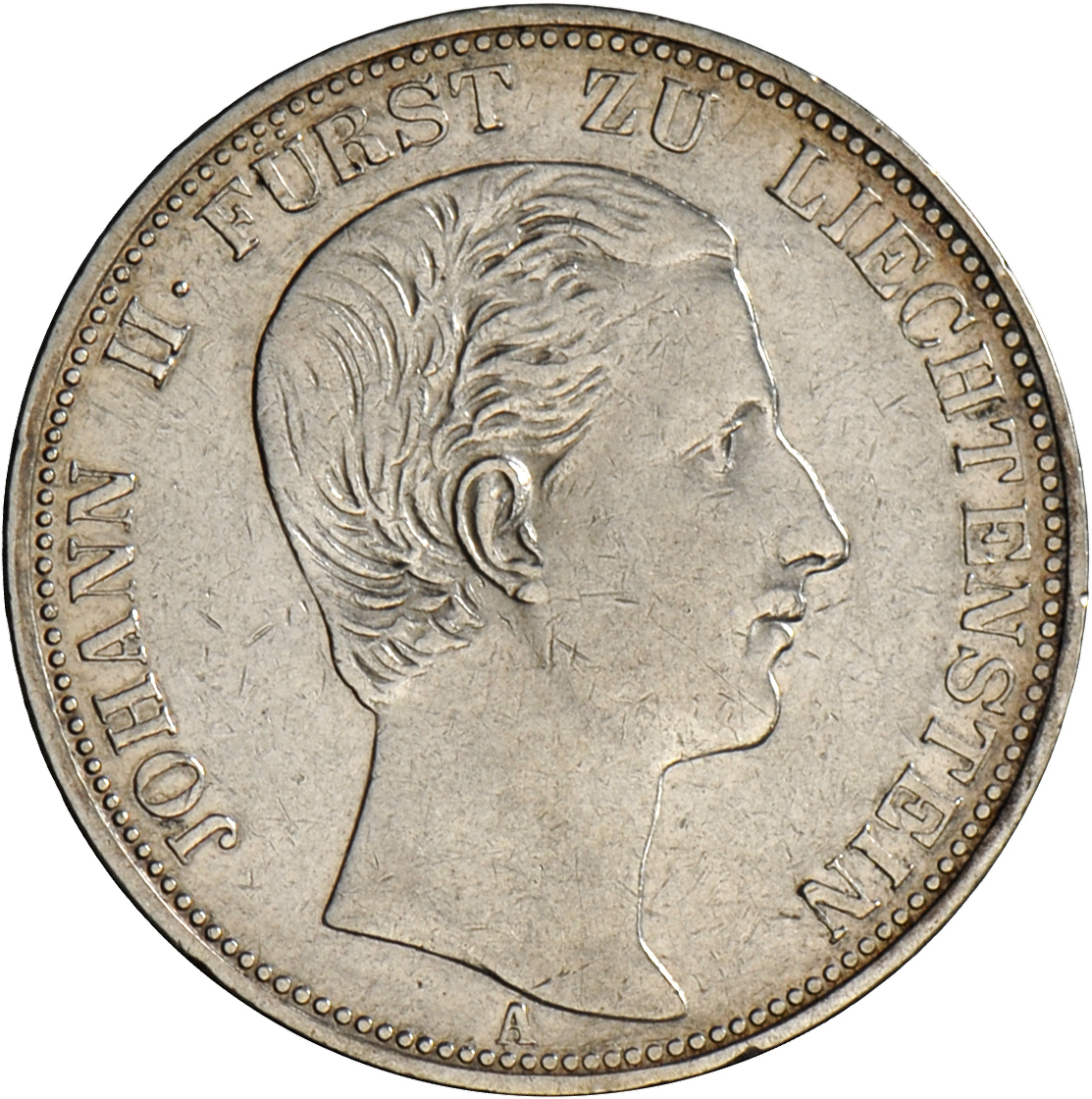 05139 Liechtenstein: Johann II (1858-1929): Vereinstaler 1862 A, Divo 87, Thun 468, Kahnt 281; Selten, Auflage Nur 1920 - Liechtenstein