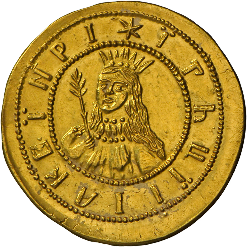 05153 Russland: Peter I. Und Ivan V. Mit Sophia Als Regentin 1682-1689: 3 Dukat ND, Novodel / Neuprägung, 10,38g Gold. - Russie