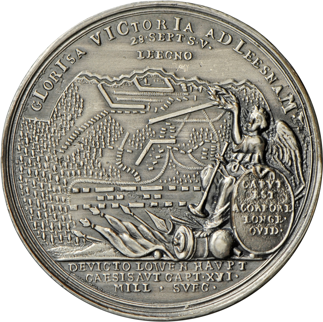 05161 Russland: Peter I. Der Große, 1682-1725: Bronzegußmedaille 1708, Versilbert, Von J. Kittel (späterer Guß Des 19. J - Russie