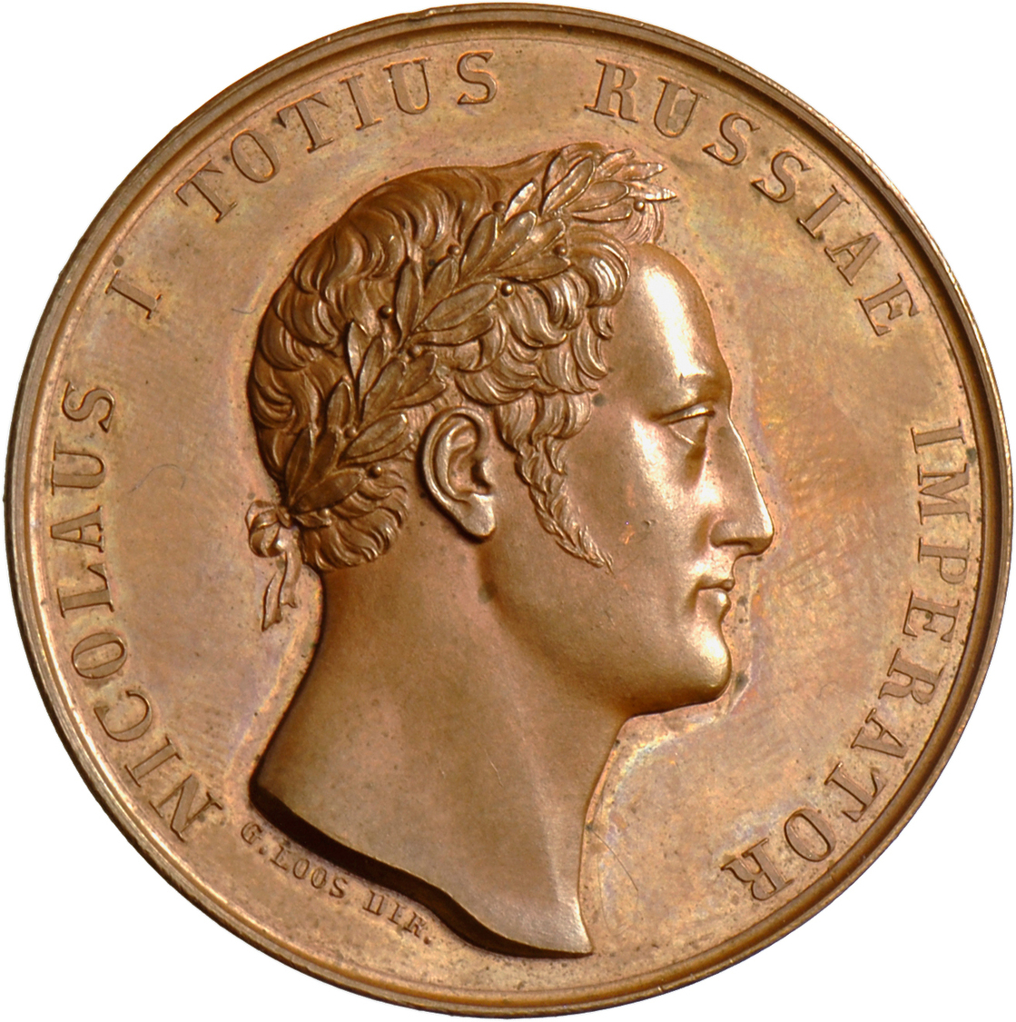 05177 Russland: Nikolaus I. 1825-1855: Bronzemedaille 1829, Unsigniert, Stempel Von H. Gube Und C. Pfeuffer, Werkstatt L - Russie