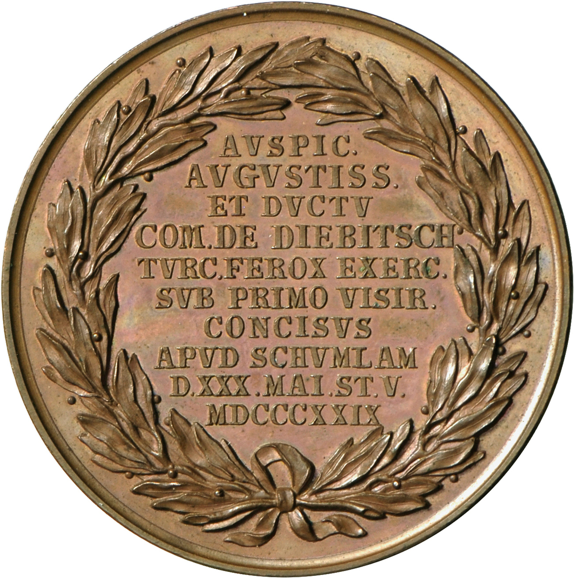 05177 Russland: Nikolaus I. 1825-1855: Bronzemedaille 1829, Unsigniert, Stempel Von H. Gube Und C. Pfeuffer, Werkstatt L - Russie
