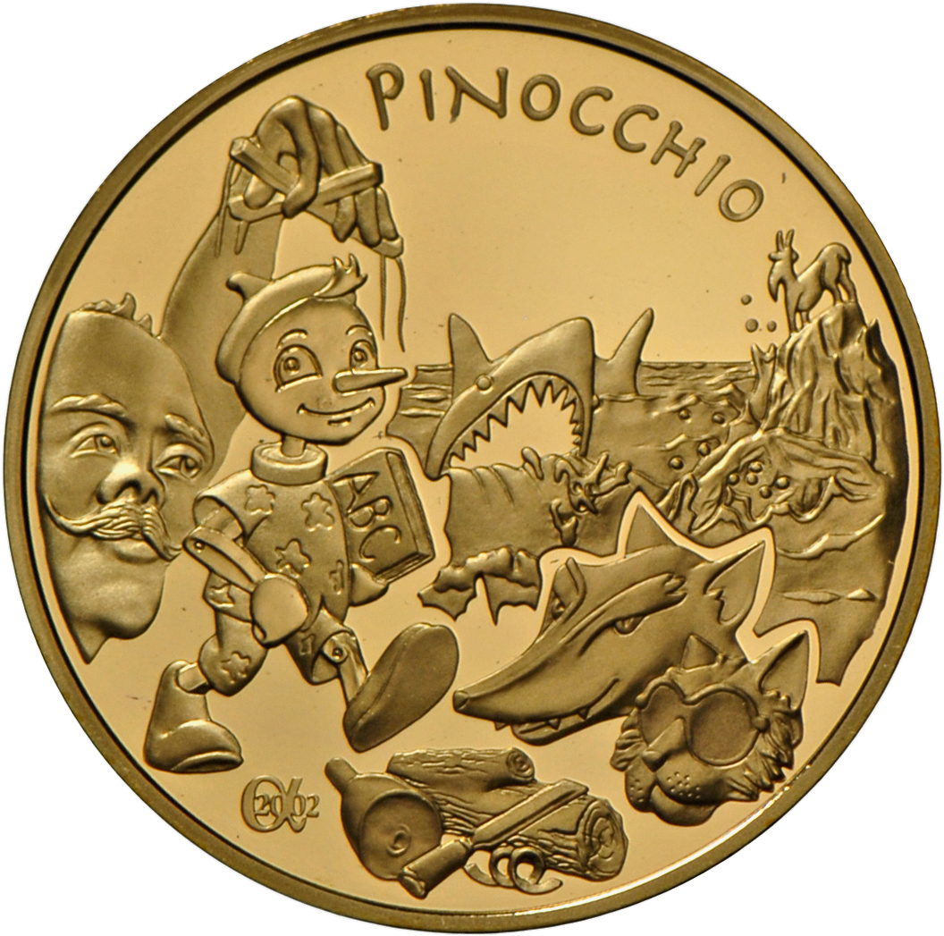 05207 Frankreich - Anlagegold: 20 Euro 2002 "Europäische Kindergeschichten-Pinocchio" 15,64 G Feingold Friedberg 758, Ga - France