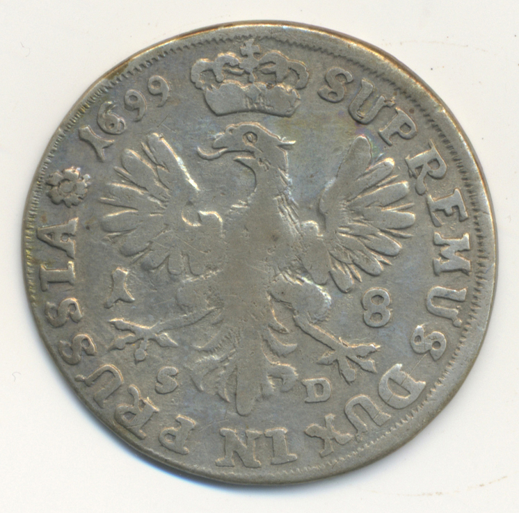 05220 Altdeutschland Und RDR Bis 1800: Brandenburg-Preußen: Lot 4 Münzen; 18 Gröscher 1685 HS (2x) Und 1699 SD (2x), Fas - Autres & Non Classés