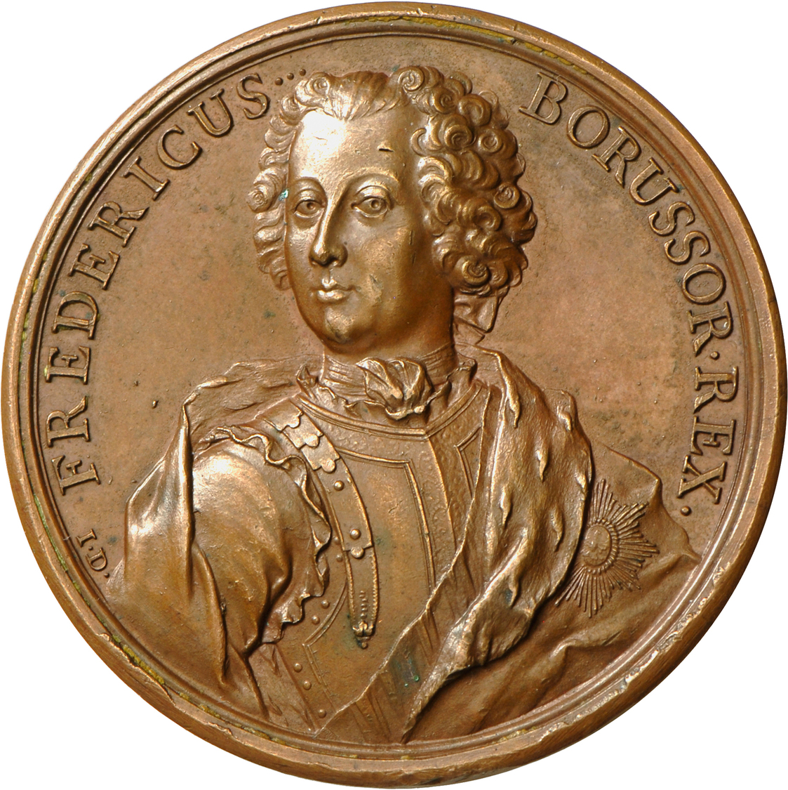 05225 Altdeutschland Und RDR Bis 1800: Brandenburg-Preußen, Friedrich II. 1740-1786: Bronzemedaille 1740, Stempel Von Je - Autres & Non Classés