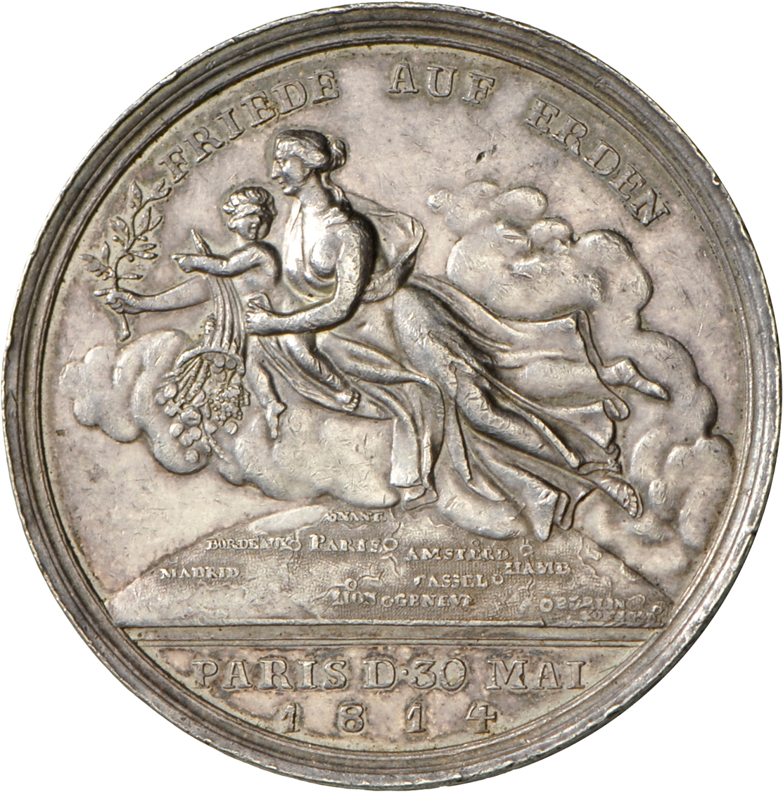 05232 Altdeutschland Und RDR Bis 1800: Brandenburg-Preußen, Friedrich Wilhelm III. 1797-1840: Silbermedaille 1814, Stemp - Autres & Non Classés