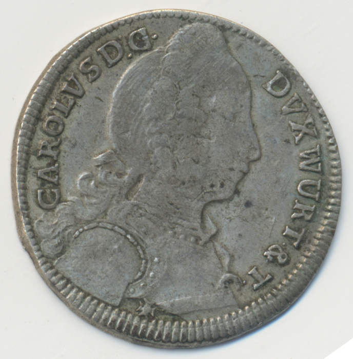 05292 Altdeutschland Und RDR Bis 1800: Württemberg, Karl Eugen 1744-1793: 15 Kreuzer (1/4 Gulden) 1748, 4,53g, KM 388; E - Autres & Non Classés