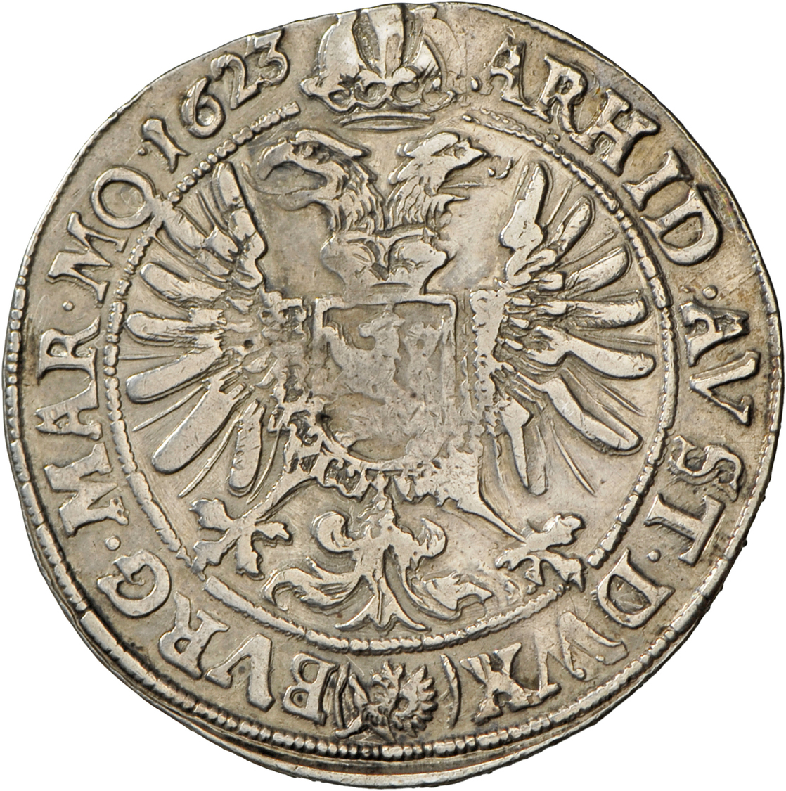 05301 Haus Habsburg: Ferdinand II. 1618-1637: Taler 1623, Prag; 28,91 G, Herinek 483a, Davenport 3136, Felder Geglättet, - Autres – Europe