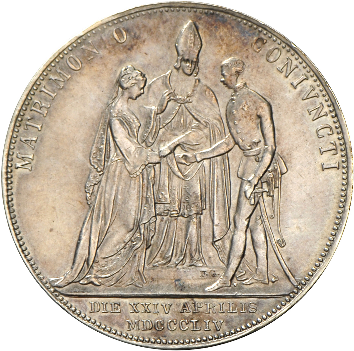 05322 Haus Habsburg: Lot 1 Und 2 Gulden 1854: Auf Die Vermählung Kaiser Franz Josef Und Sissi Am 24. April 1854 - Autres – Europe