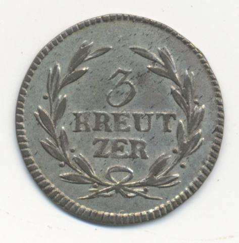 05330 Baden: Baden-Durlach, Karl Ludwig Friedrich 1811-1818: Lot 3 Stücke; 3 Kreuzer 1814 Sowie Cu-Kreuzer 1812 Und 1813 - Autres & Non Classés