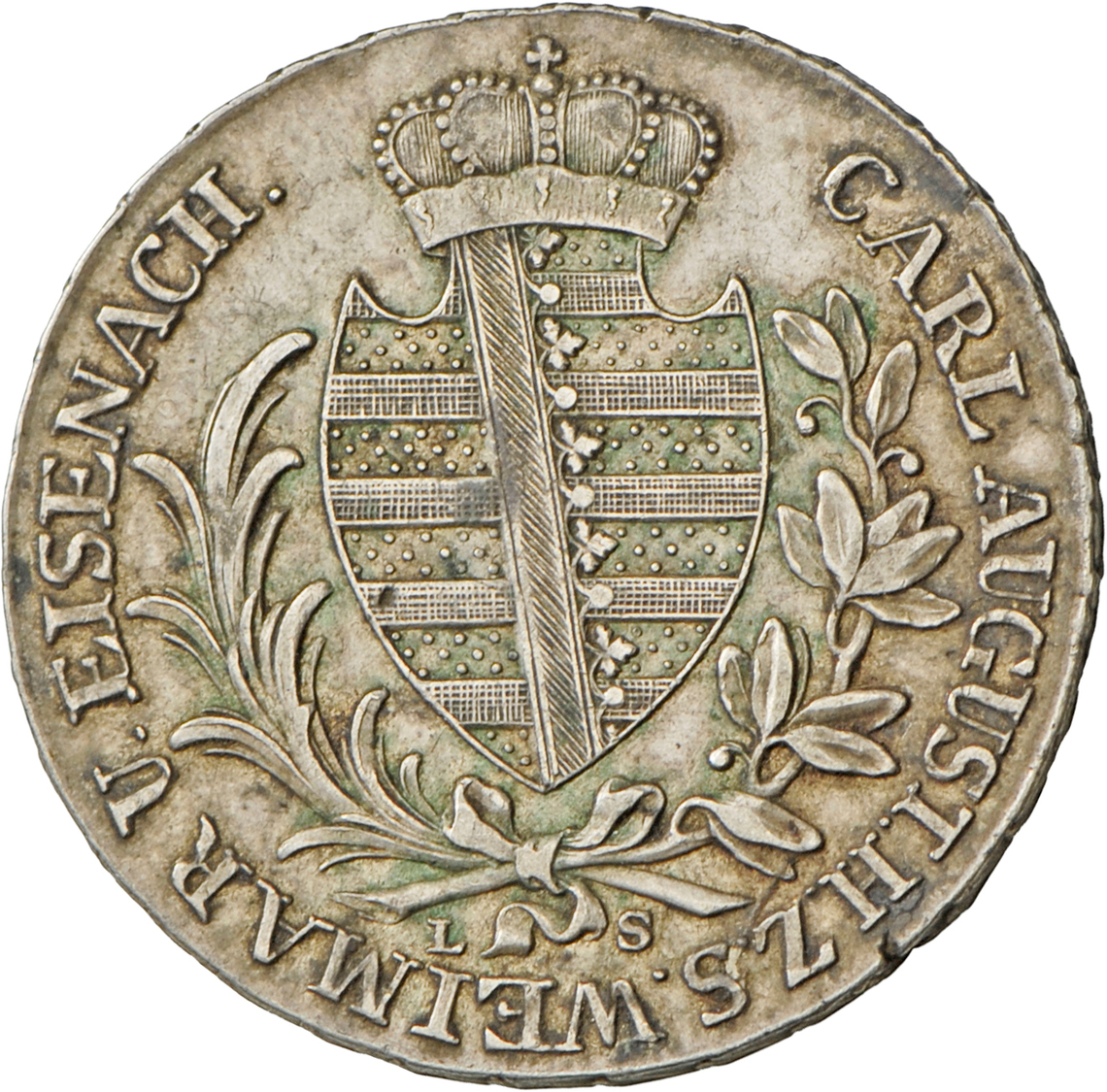 05351 Sachsen-Weimar-Eisenach: Carl August (1775-1828): Taler (X Eine Feine Mark) 1813, Davenport 842, AKS 1, Kratzer, S - Autres & Non Classés