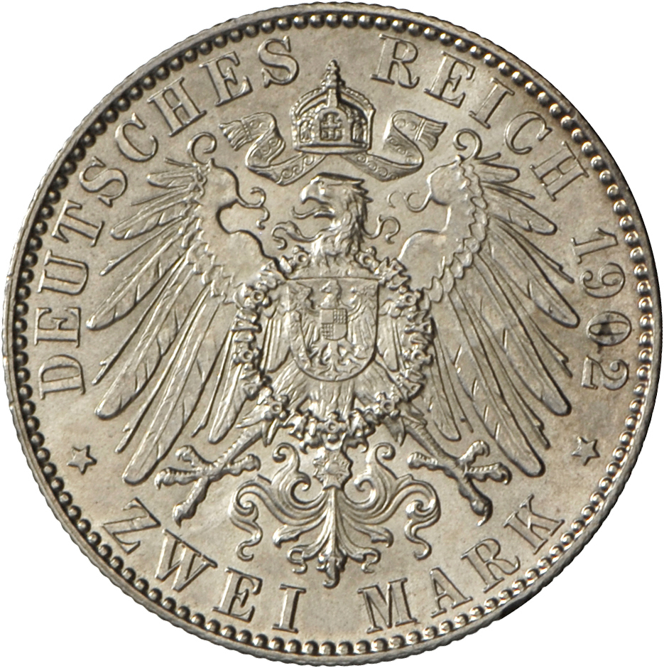 05377 Sachsen: Lot 2 Stück; Albert 1873-1902: 2 Mark 1902 E, Jaeger 127 Und Georg 1902-1904: 2 Mark 1904, Jaeger 132, Vo - Taler Et Doppeltaler