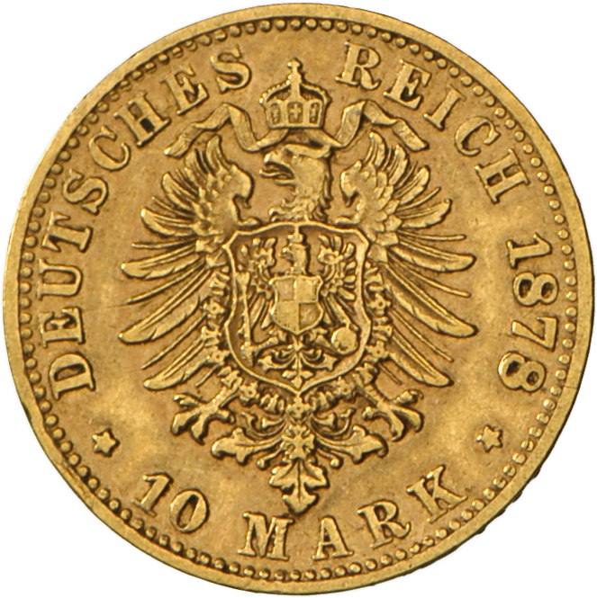 05384 Bayern: Ludwig II. (1864-1886): 10 Mark 1878 D, Jaeger 196, Sehr Schön. - Pièces De Monnaie D'or