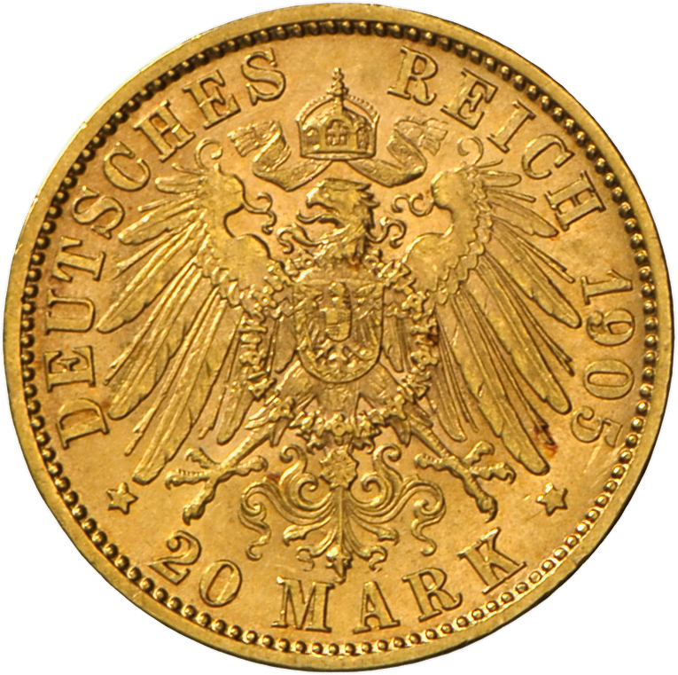 05386 Bayern: Otto, 1886-1913: 20 Mark 1905 D, Sehr Schön+. - Pièces De Monnaie D'or