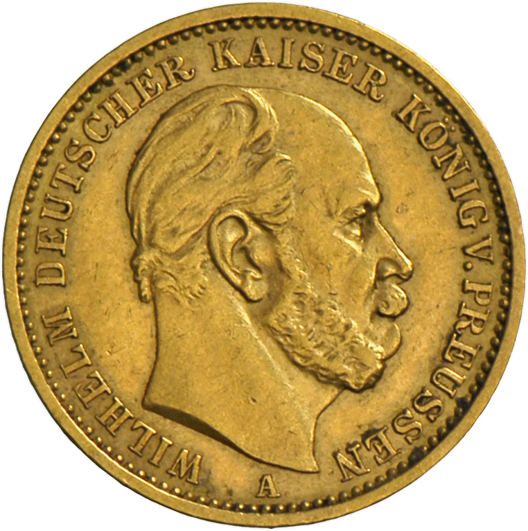 05389 Preußen: Wilhelm I. 1861-1888: 20 Mark 1879 A, Jaeger 246, Sehr Schön. - Gold Coins