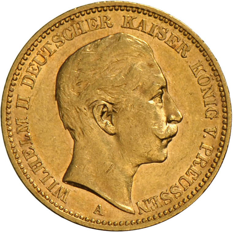 05394 Preußen: Wilhelm II. (1888-1918): 20 Mark 1900 A, J 252, Sehr Schön. - Pièces De Monnaie D'or