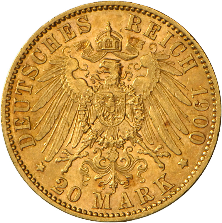05394 Preußen: Wilhelm II. (1888-1918): 20 Mark 1900 A, J 252, Sehr Schön. - Pièces De Monnaie D'or