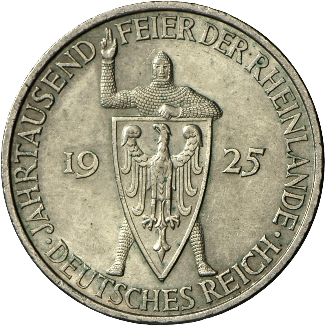 05396 Weimarer Republik: Lot 2 Stück; 5 Reichsmark 1925 A Und 3 Mark 1925 A, Rheinlande, Jaeger 321,322, Min. Kratzer, S - Autres & Non Classés