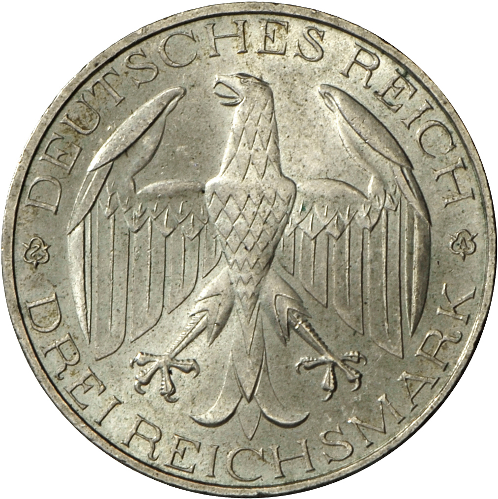 05403 Weimarer Republik: 3 Reichsmark 1929 A, Waldeck, Jaeger 337, Feine Patina, Vorzüglich. - Autres & Non Classés