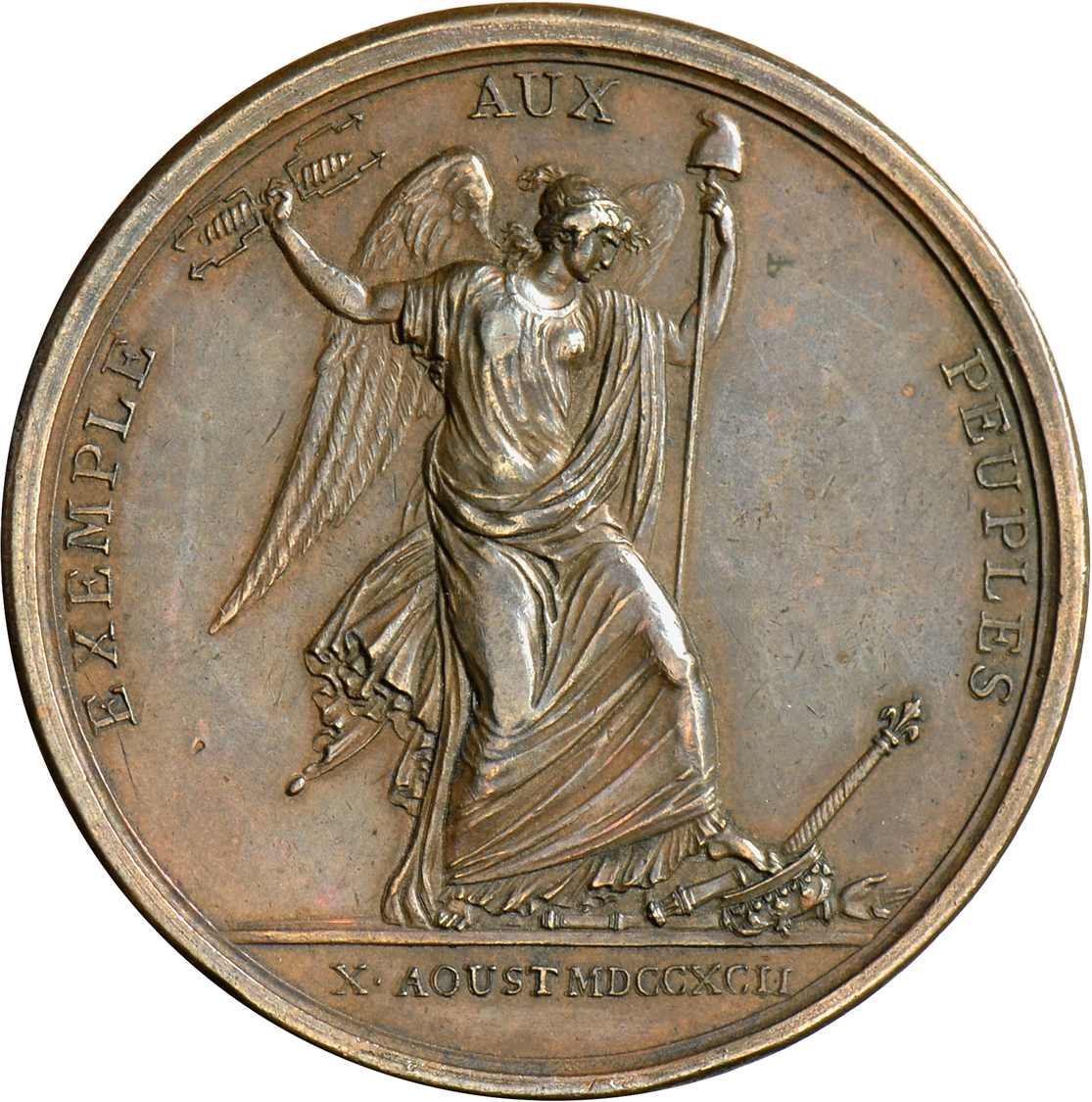 05445 Medaillen Alle Welt: Frankreich: Bronzemedaille 1792, A. D. Einnahme Des Tuileries-Palastes Durch Die Nationalgard - Non Classés