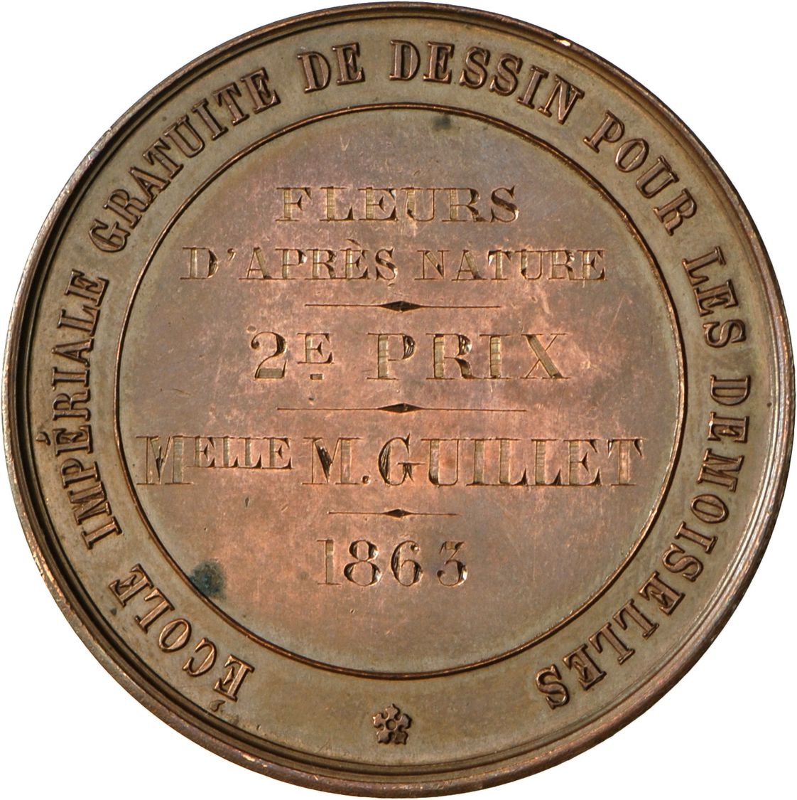 05450 Medaillen Alle Welt: Frankreich, Napoleon III. 1852-1870: Bronzemedaille, Gravur 1863, Stempel Von A. Bescher, Sch - Unclassified