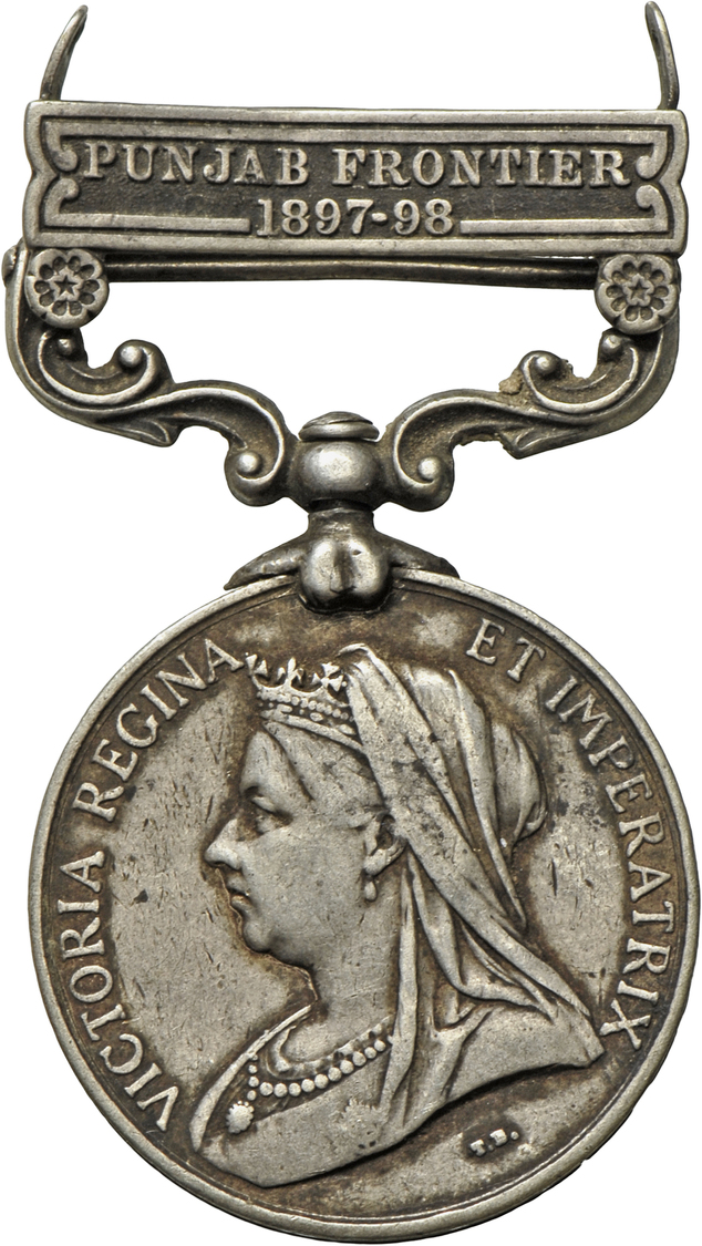 05457 Medaillen Alle Welt: Indien-Victoria 1837-1901: Lot 2 Stück; India General Service Silbermedaille; 2 Clasps: Punja - Non Classés