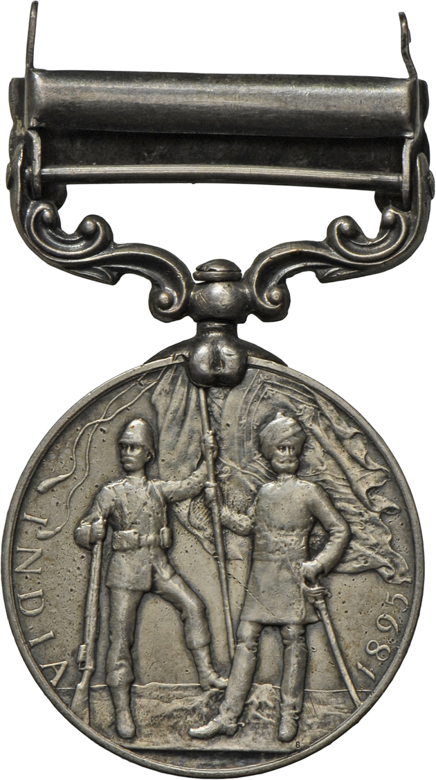 05457 Medaillen Alle Welt: Indien-Victoria 1837-1901: Lot 2 Stück; India General Service Silbermedaille; 2 Clasps: Punja - Non Classés