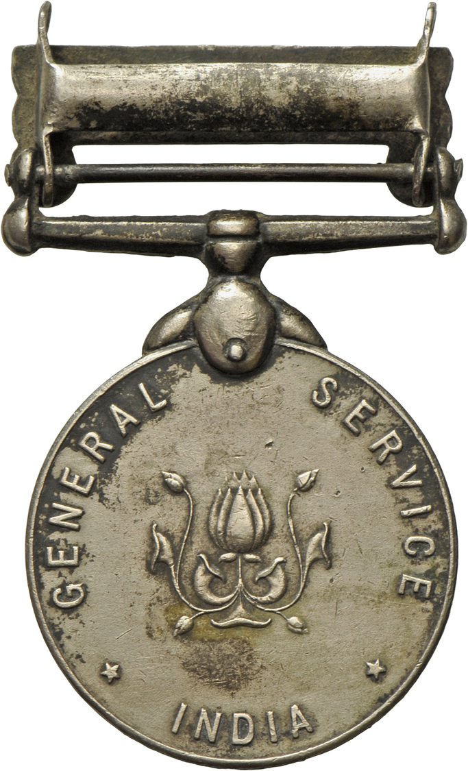 05467 Medaillen Alle Welt: Indien: Militärverdienstmedaille; General Service Medaille "NAGA HILLS"; 36 Mm, Mit Schließe, - Non Classés