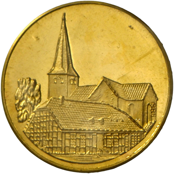 05471 Medaillen alle Welt: Lot 4 Goldmedaillen; Stadt Bünde-Westfalen (3x); Gold 986, je 4 g und 1 Dukat 1960, Gold 980,